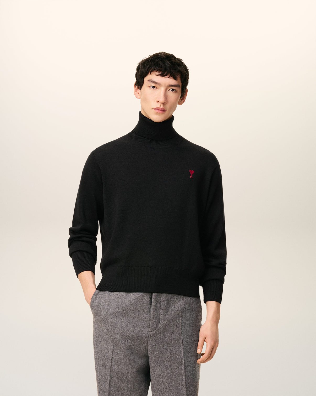 Black Wool Turtle Neck Sweater