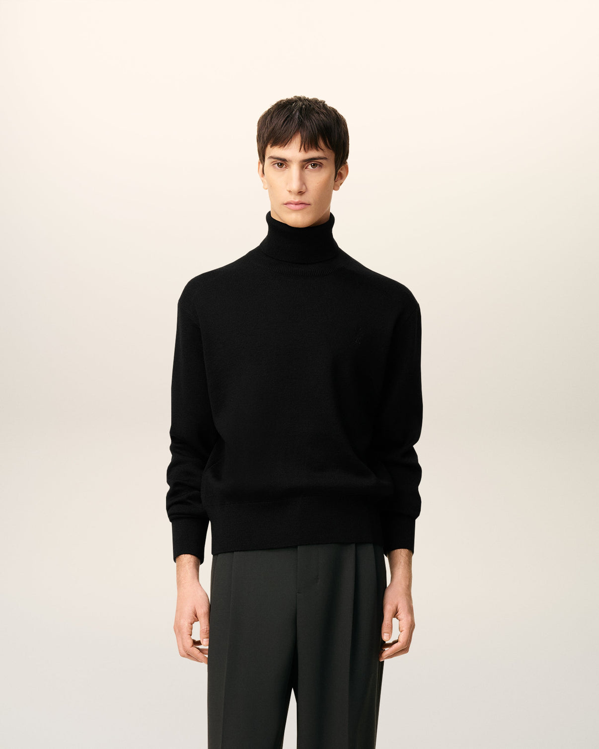 Black Wool Turtle Neck Sweater