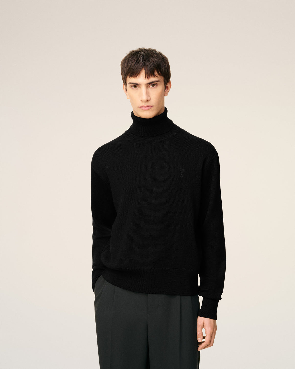 Black Wool Turtle Neck Sweater