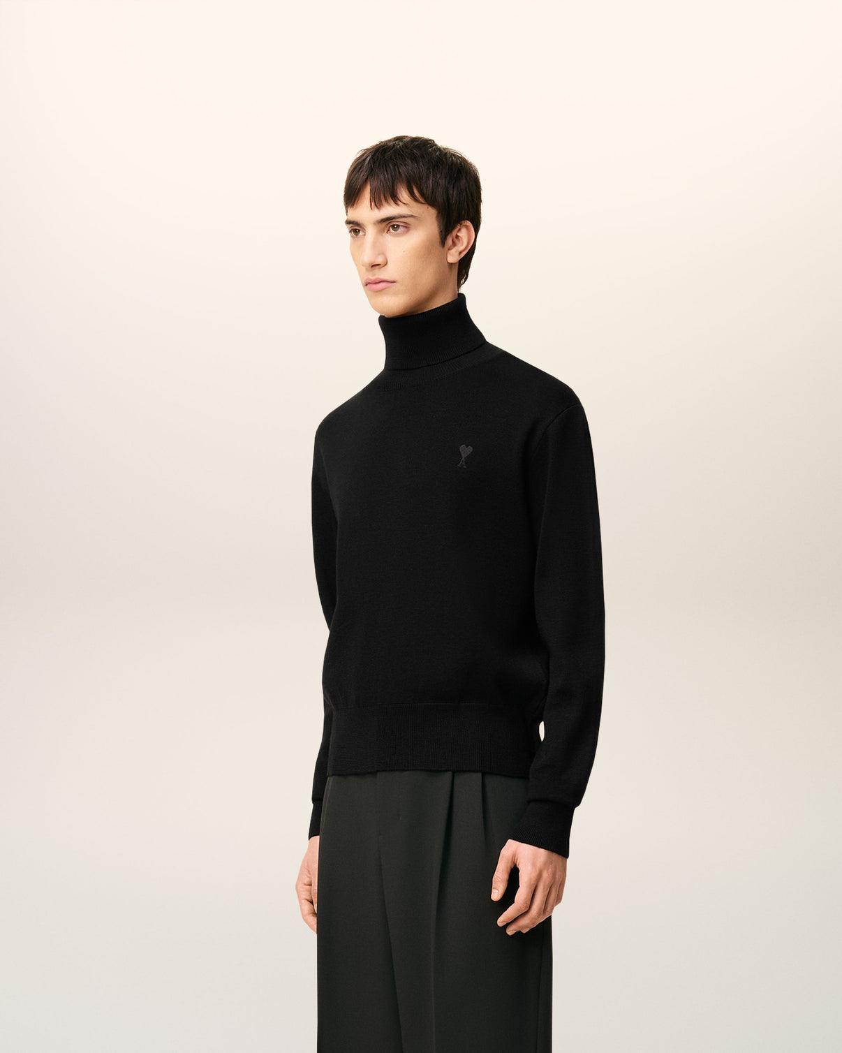 Black Wool Turtle Neck Sweater