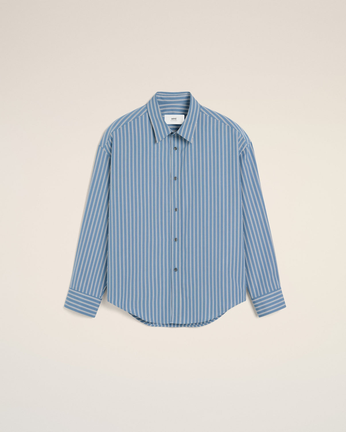Blue Cotton Boxy Fit Shirt