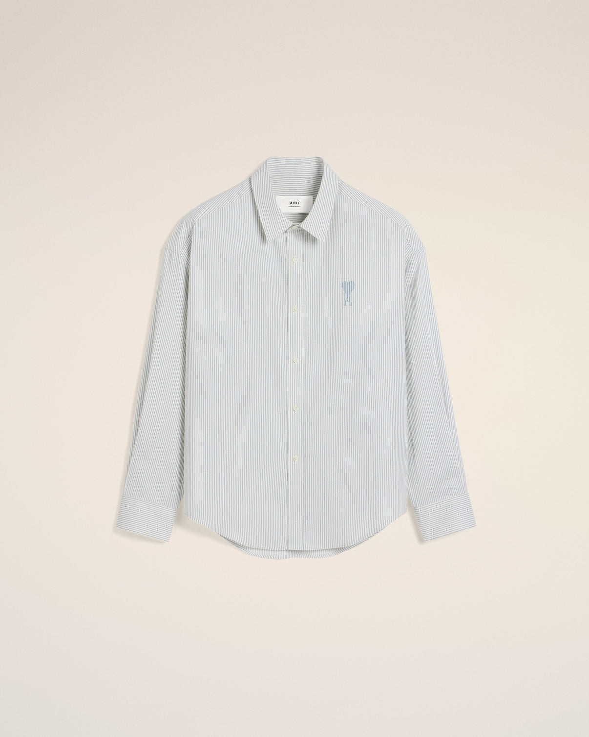 Blue Cotton Boxy Fit Shirt