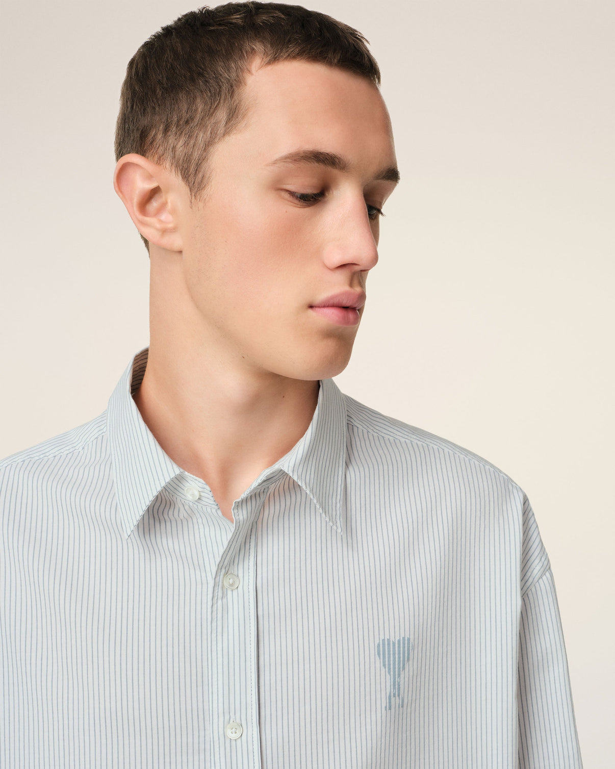 Blue Cotton Boxy Fit Shirt