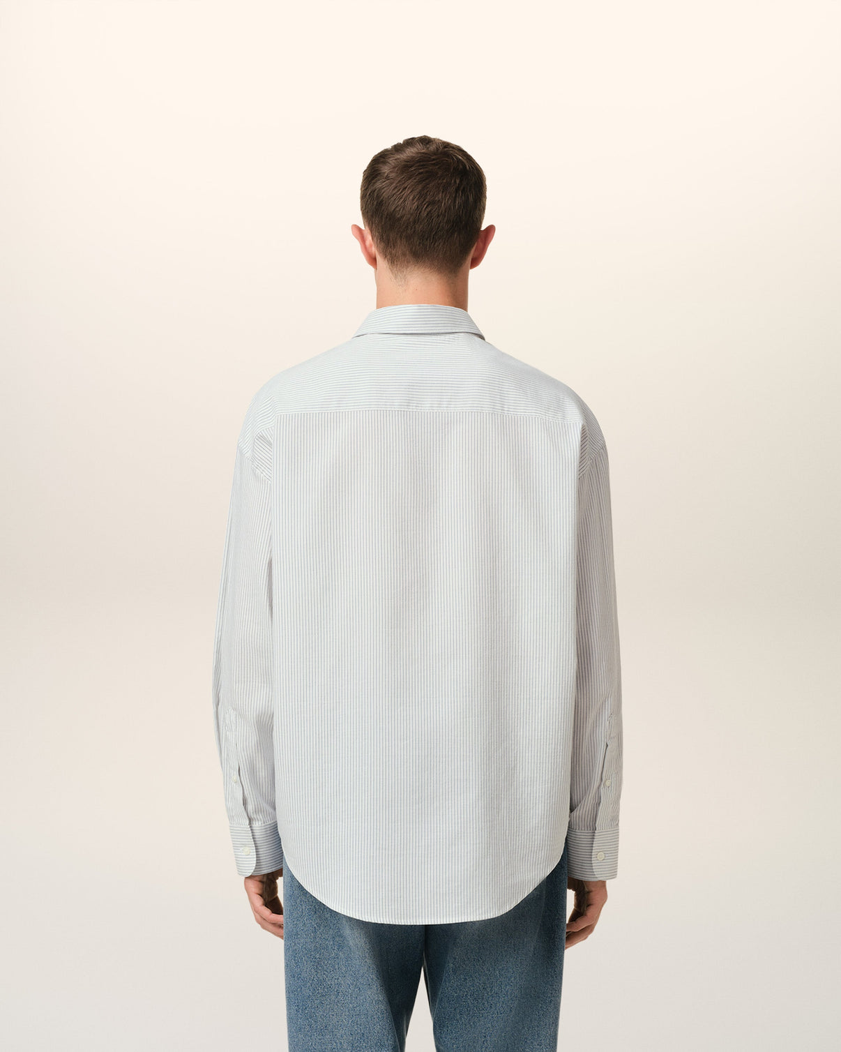 Blue Cotton Boxy Fit Shirt
