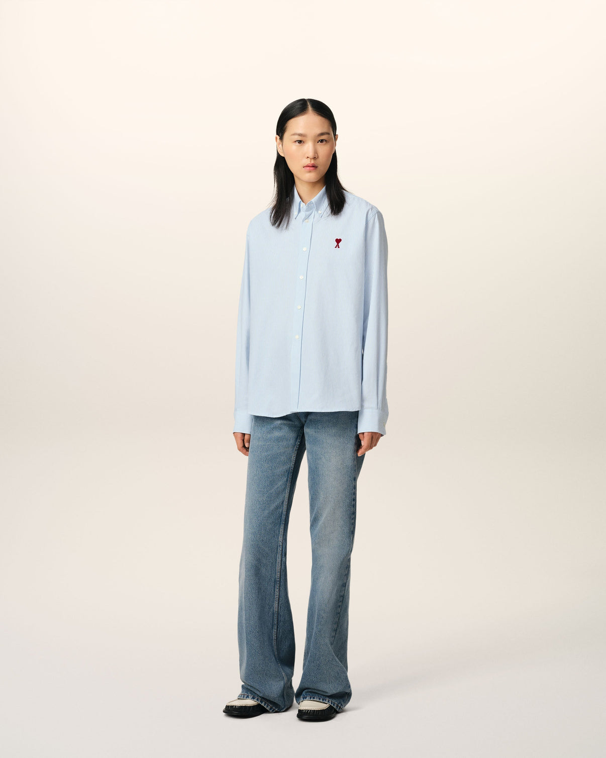 Blue Cotton Button Down Shirt