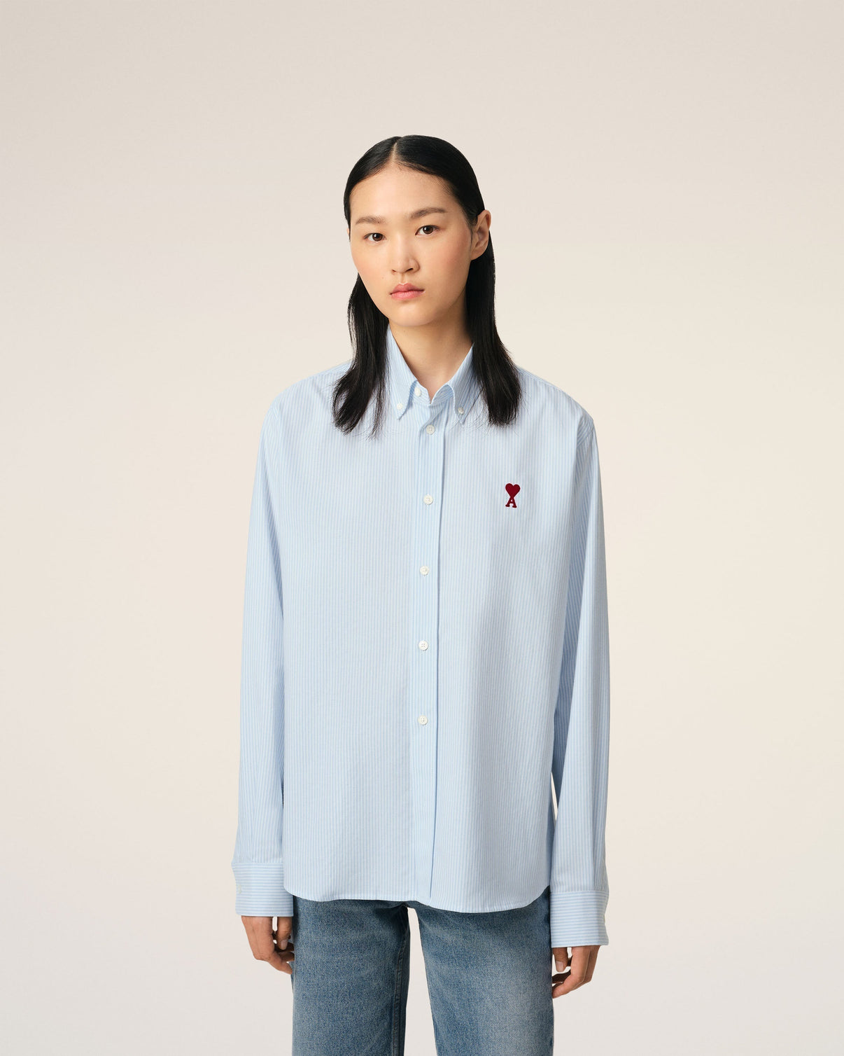 Blue Cotton Button Down Shirt