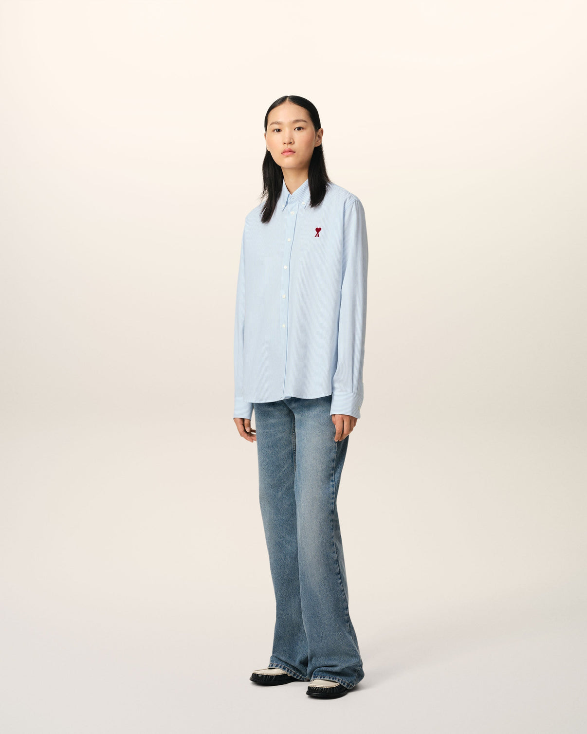 Blue Cotton Button Down Shirt