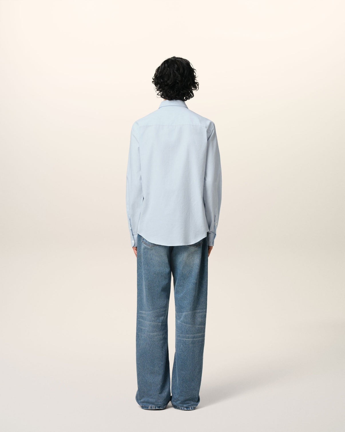 Blue Cotton Button Down Shirt