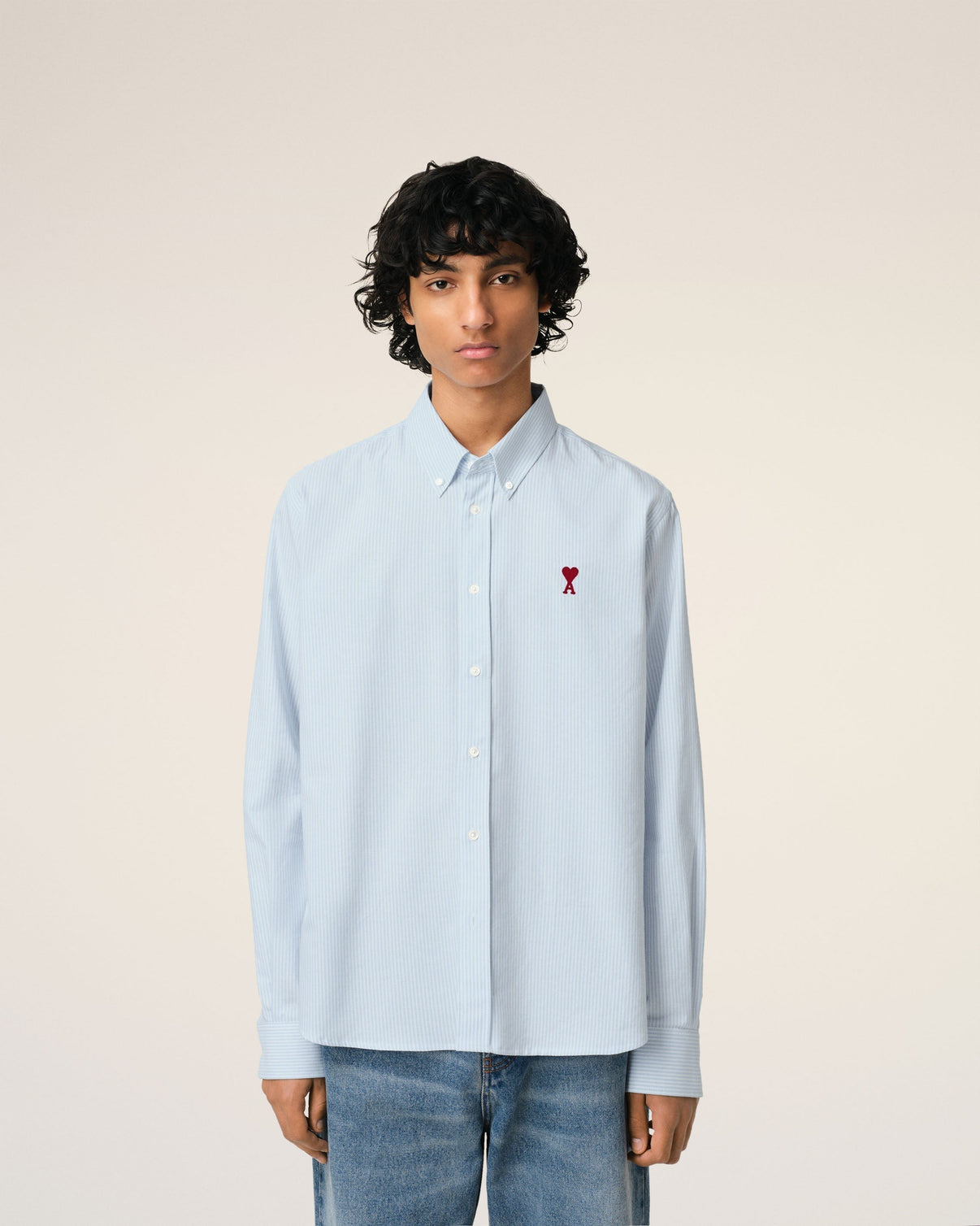 Blue Cotton Button Down Shirt