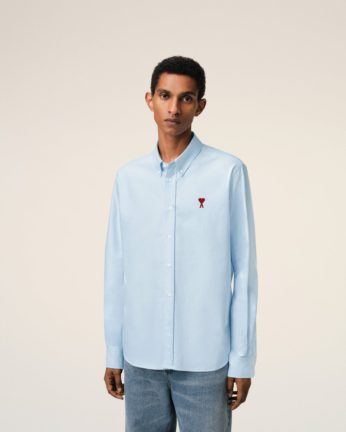 Blue Cotton Button Down Shirt