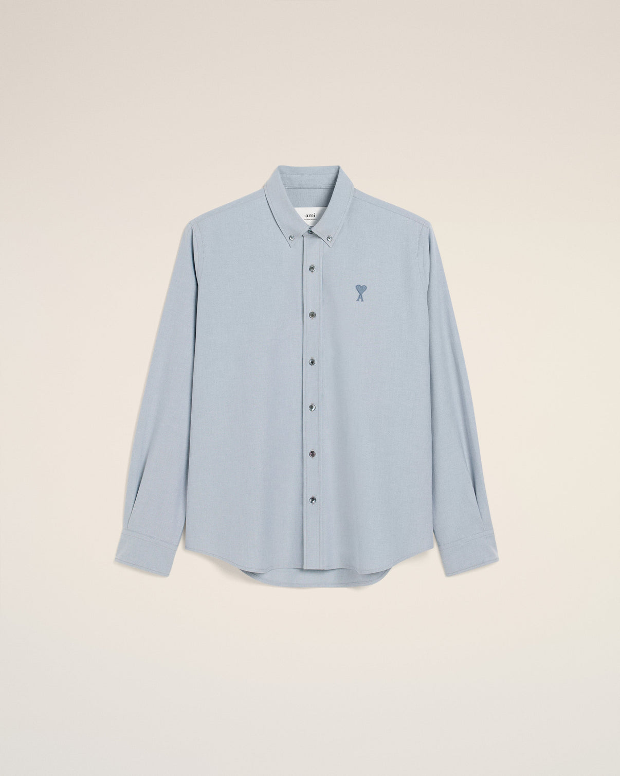 Blue Cotton Button-Down Shirt