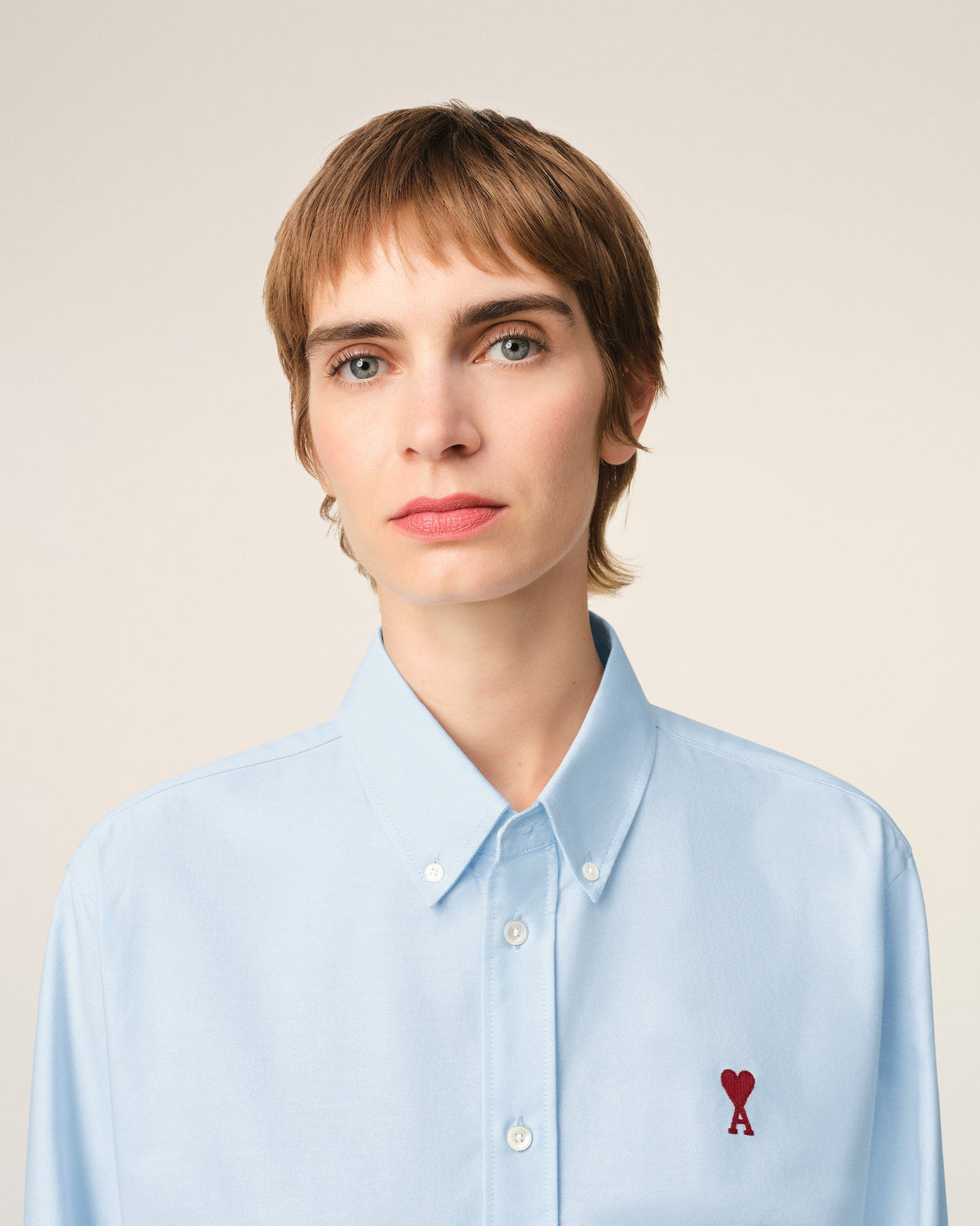 Blue Cotton Button Down Shirt
