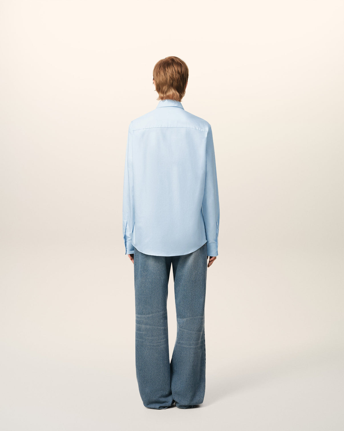 Blue Cotton Button Down Shirt