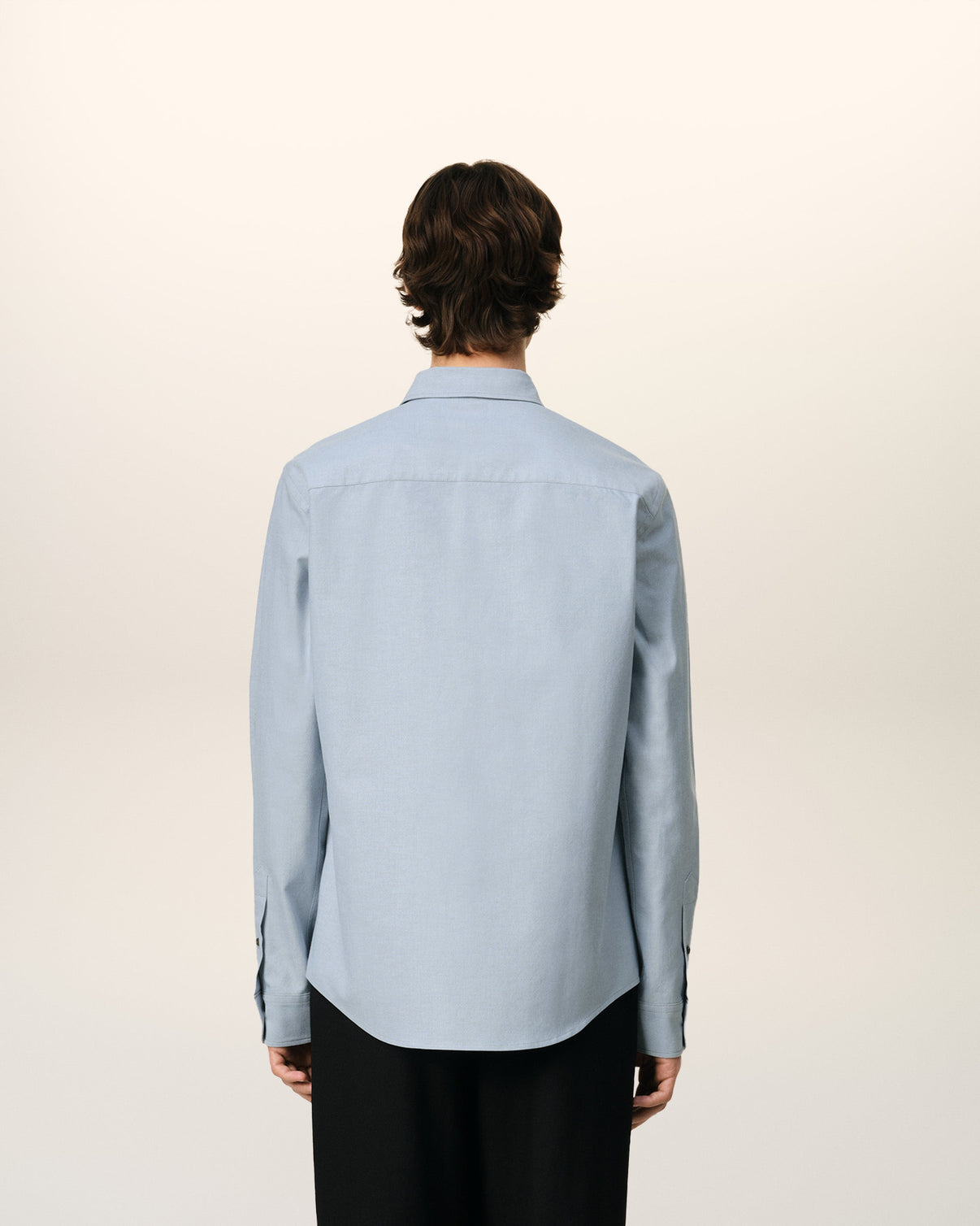Blue Cotton Button-Down Shirt