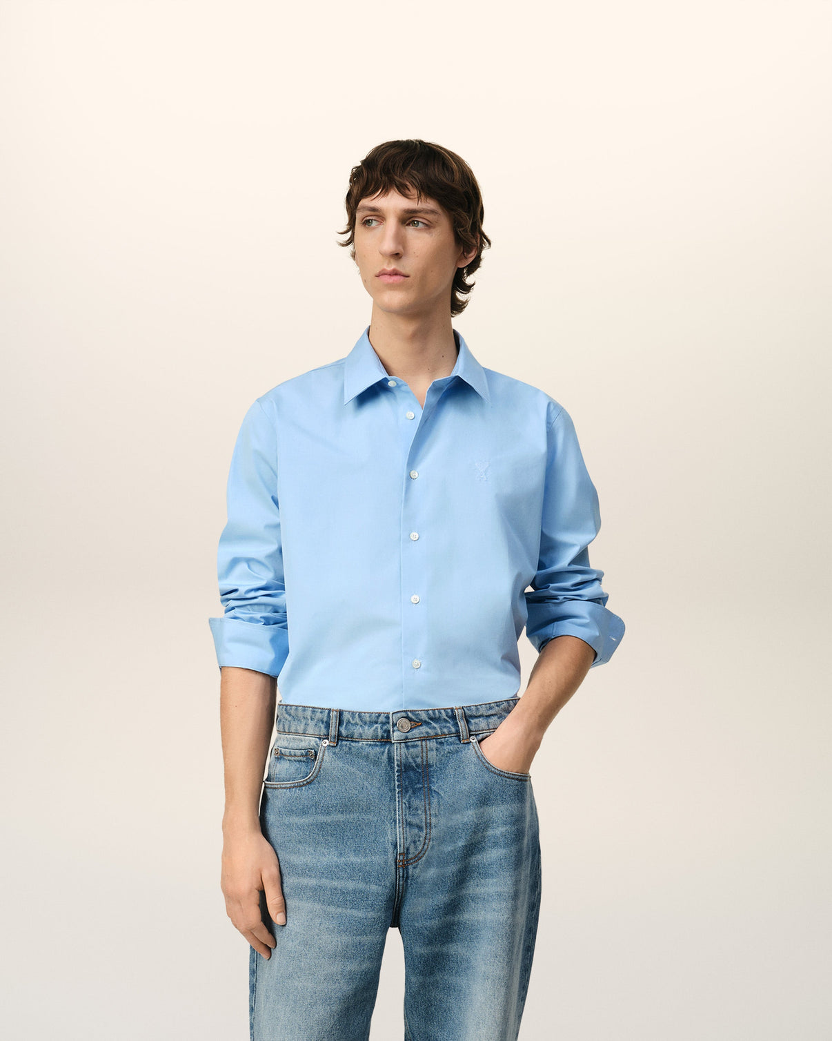 Blue Cotton Classic Shirt
