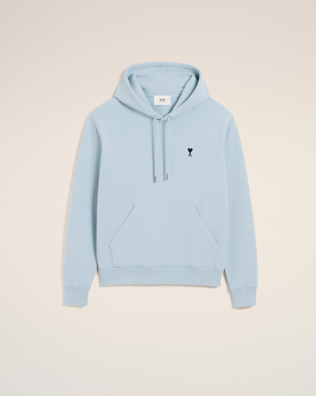 Blue Cotton Contrasted Hoodie