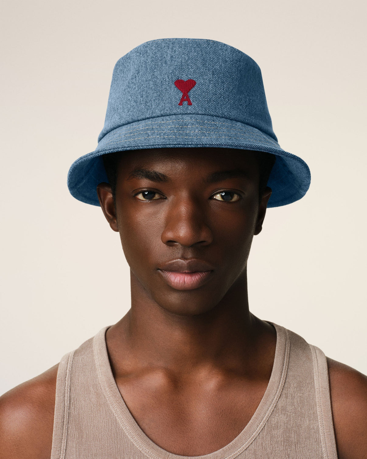 Blue Cotton Embroidery Bucket Hat