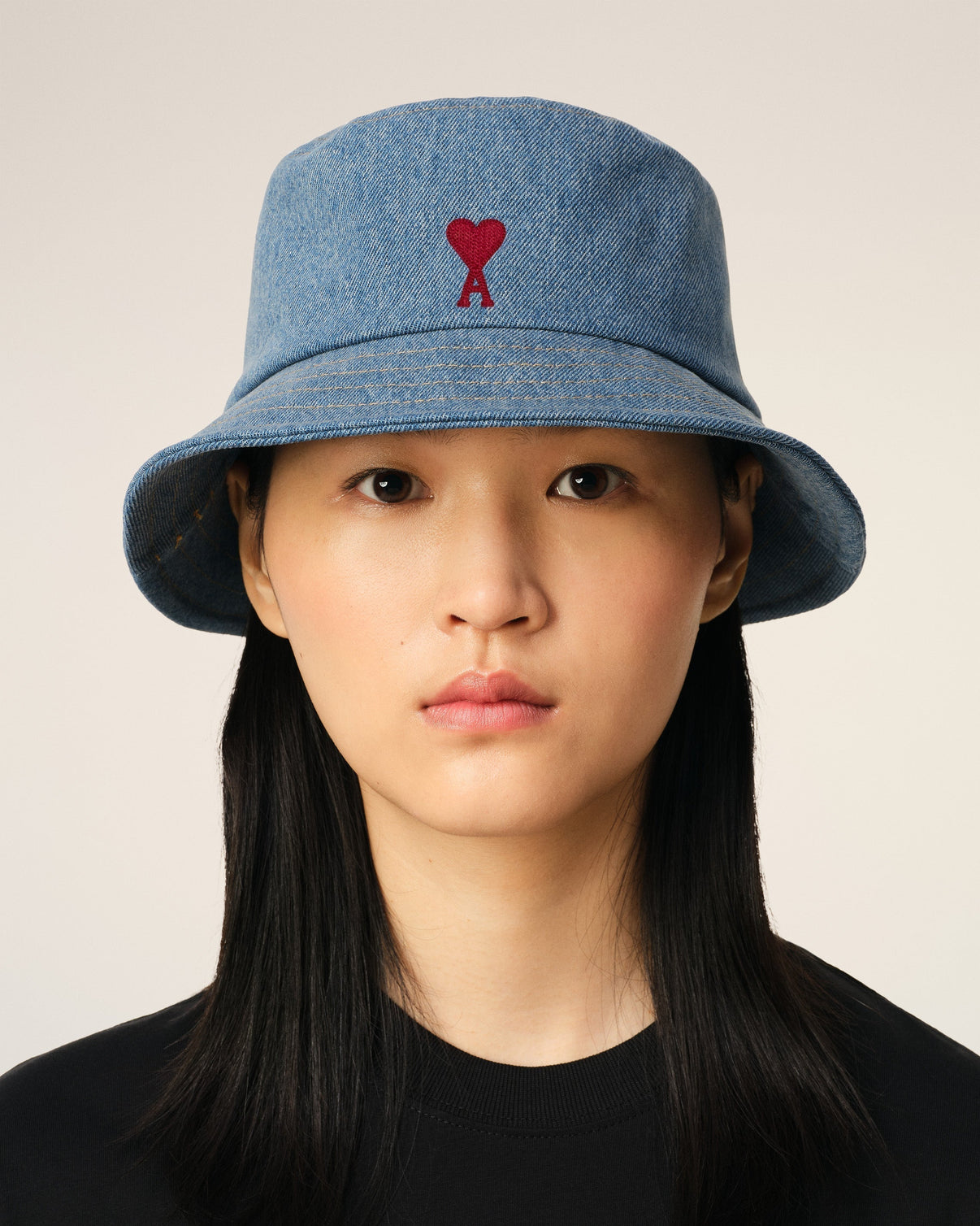 Blue Cotton Embroidery Bucket Hat