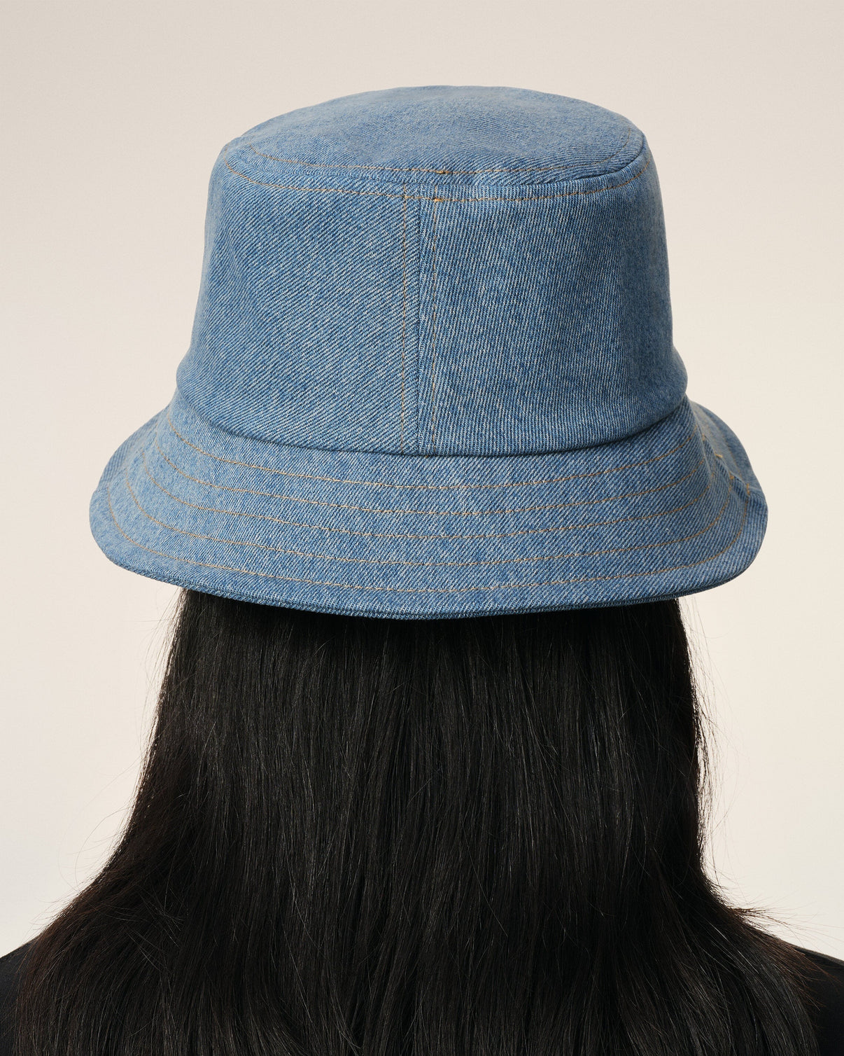 Blue Cotton Embroidery Bucket Hat