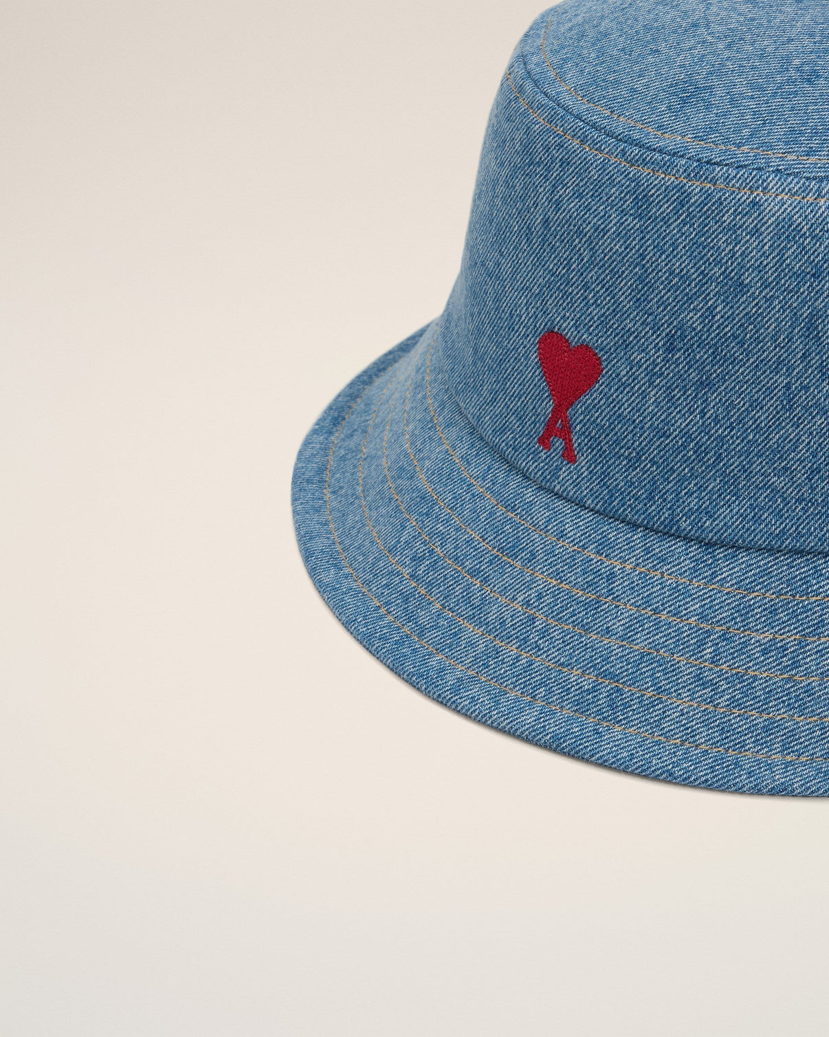 Blue Cotton Embroidery Bucket Hat