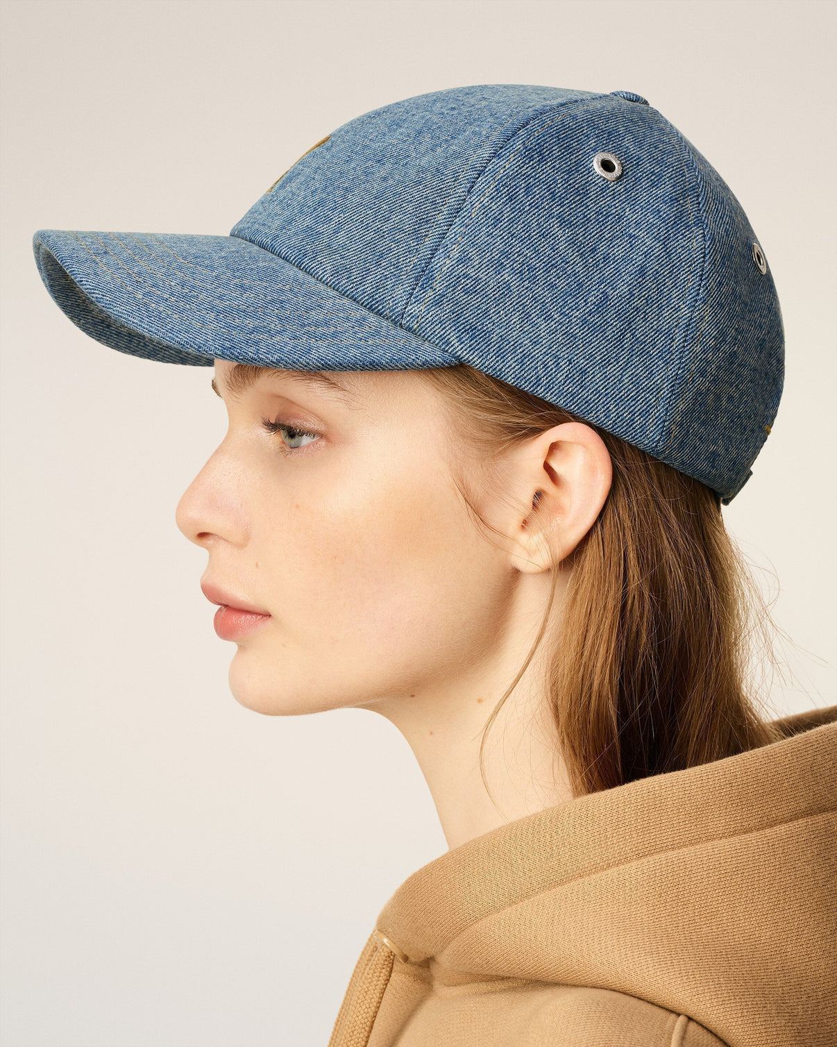 Blue Cotton Embroidery Cap