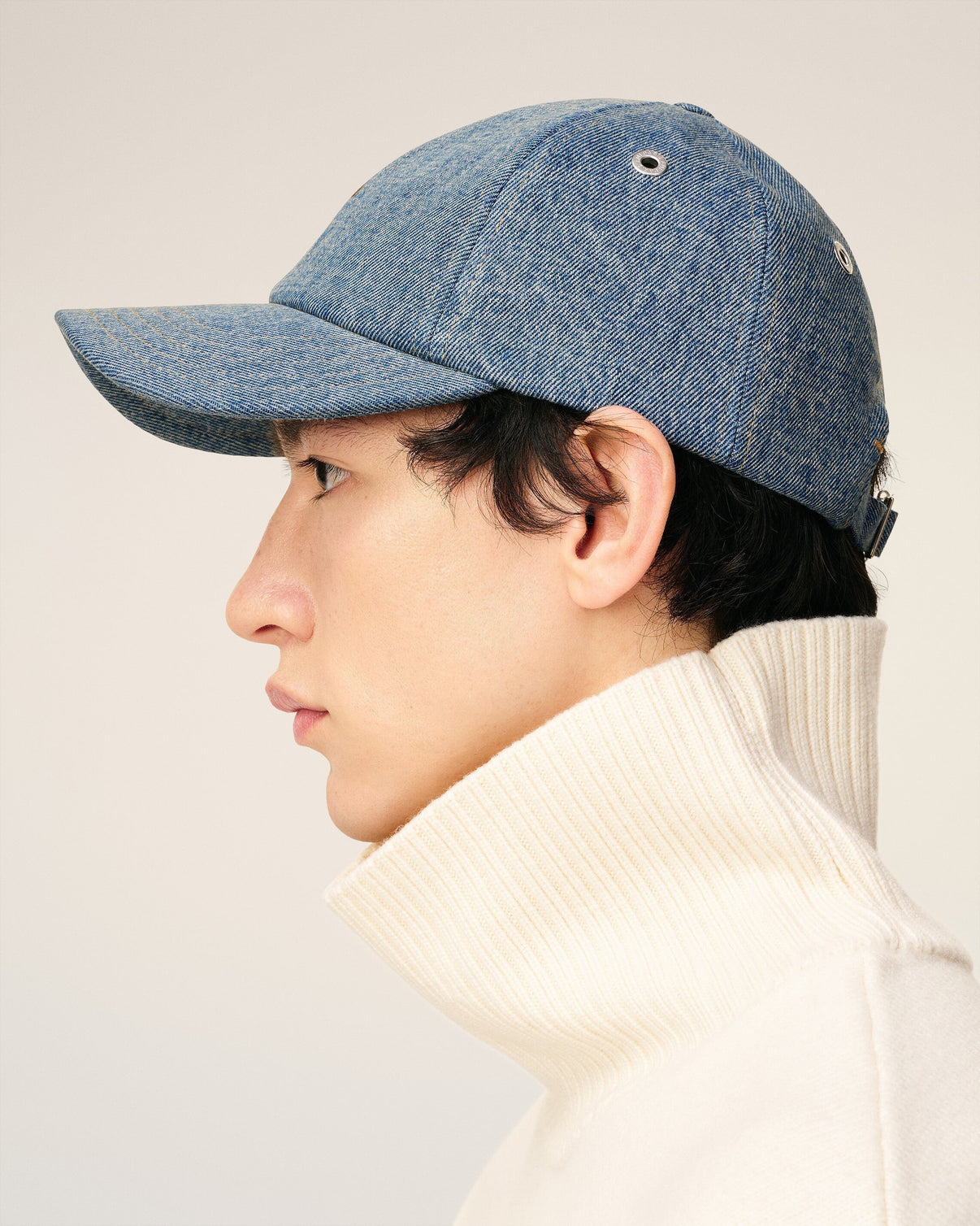 Blue Cotton Embroidery Cap
