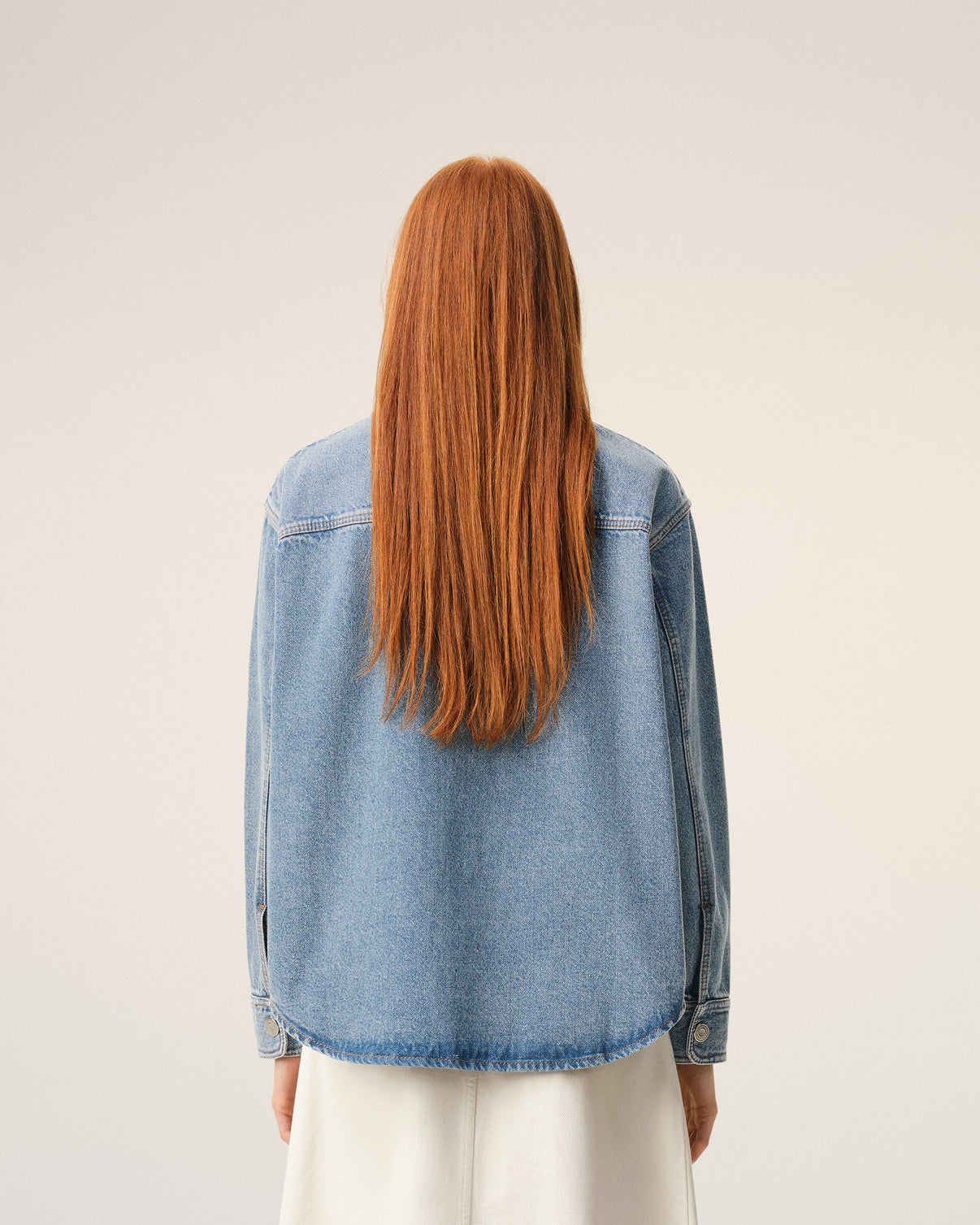 Blue Cotton Knitted Overshirt