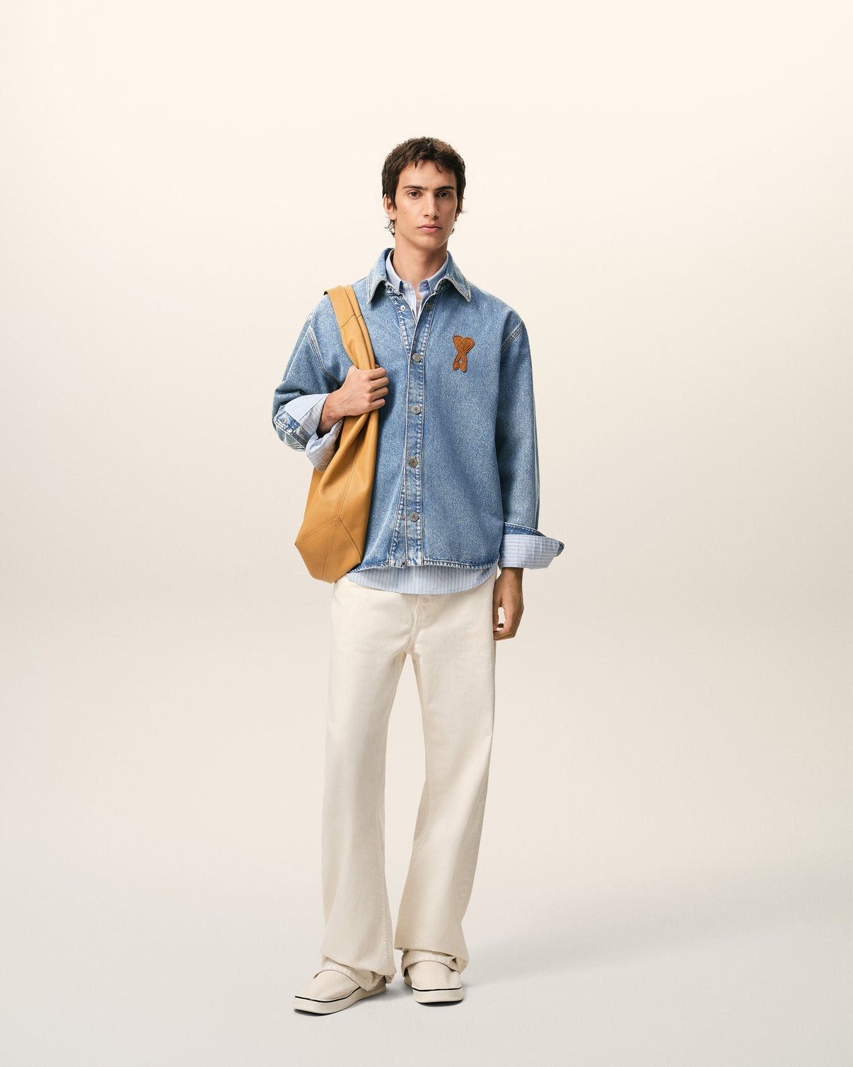 Blue Cotton Knitted Overshirt