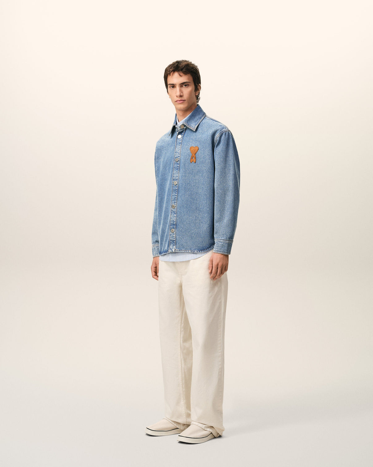 Blue Cotton Knitted Overshirt