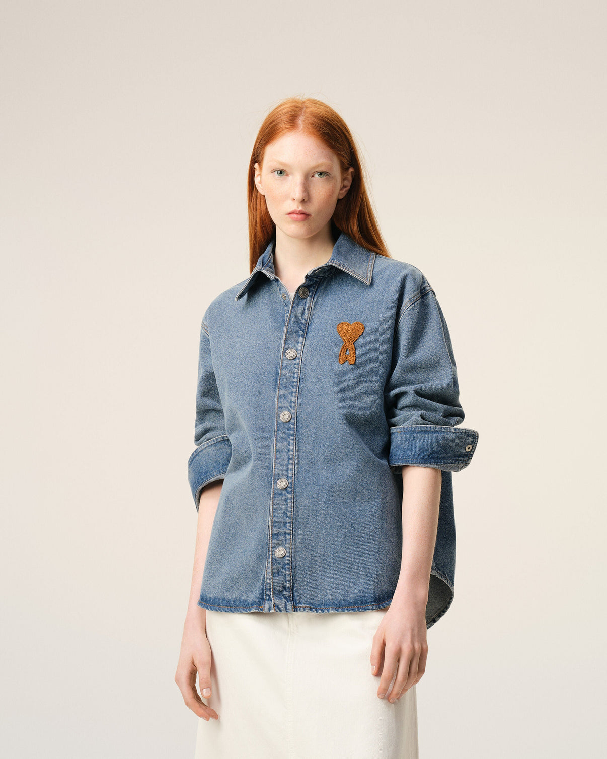 Blue Cotton Knitted Overshirt