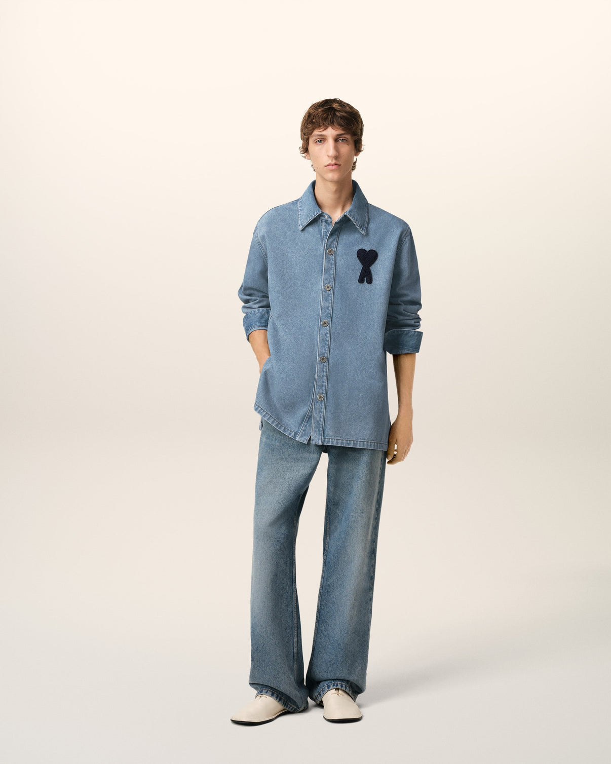 Blue Cotton Overshirt