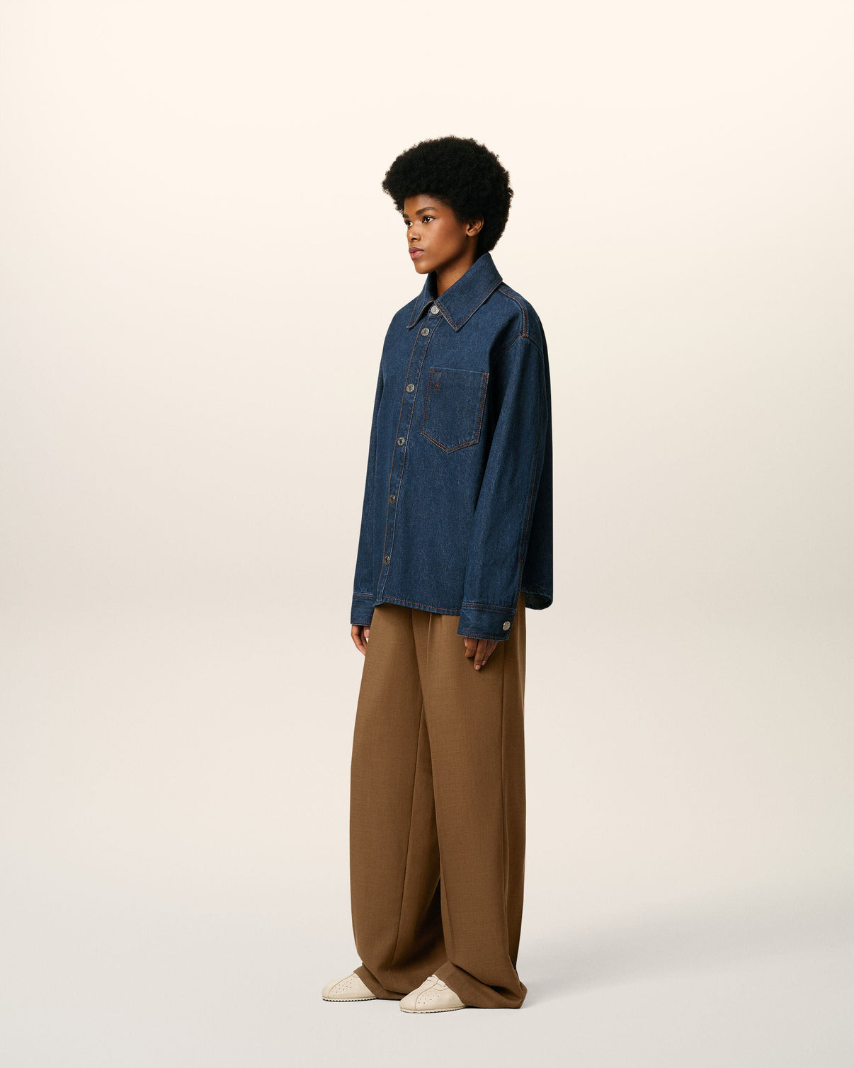 Blue Cotton Overshirt