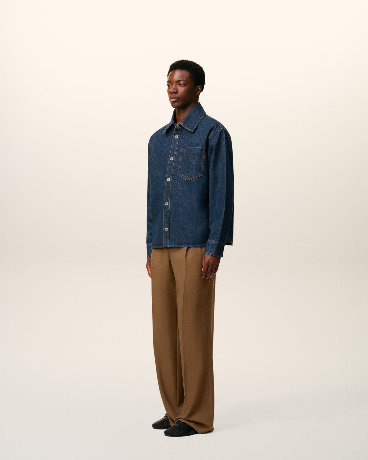 Blue Cotton Overshirt