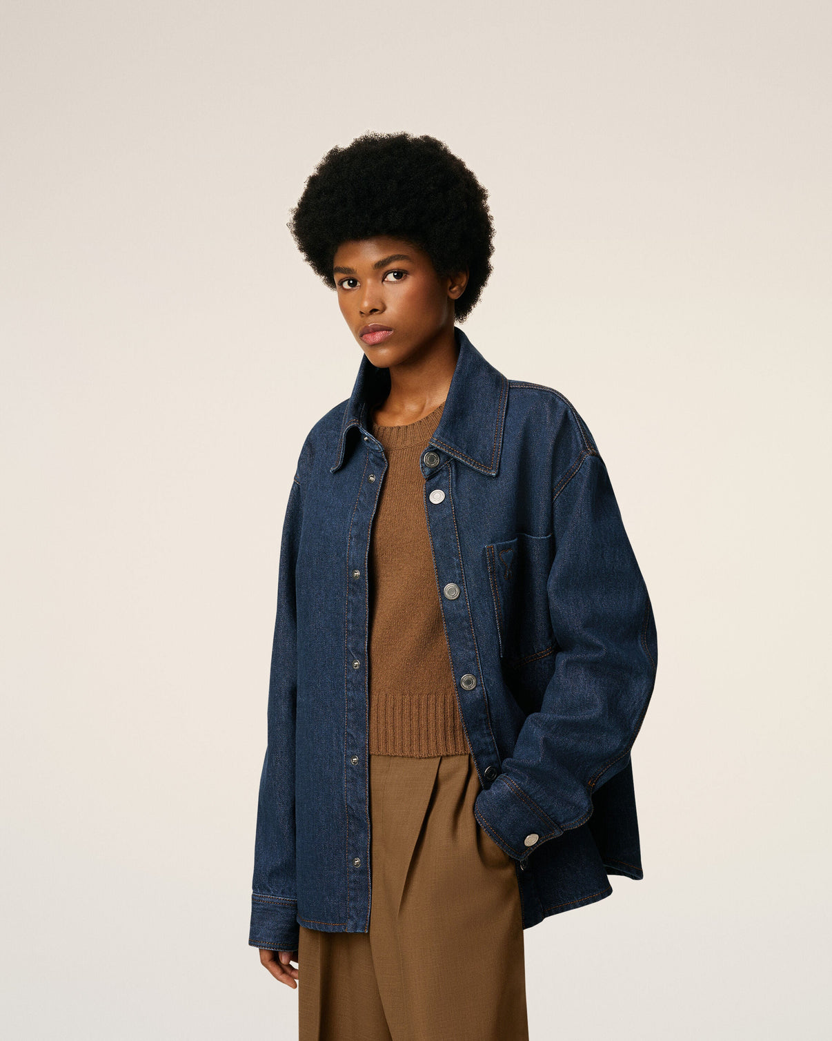 Blue Cotton Overshirt