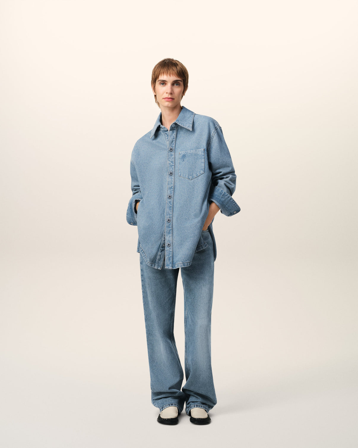 Blue Cotton Overshirt