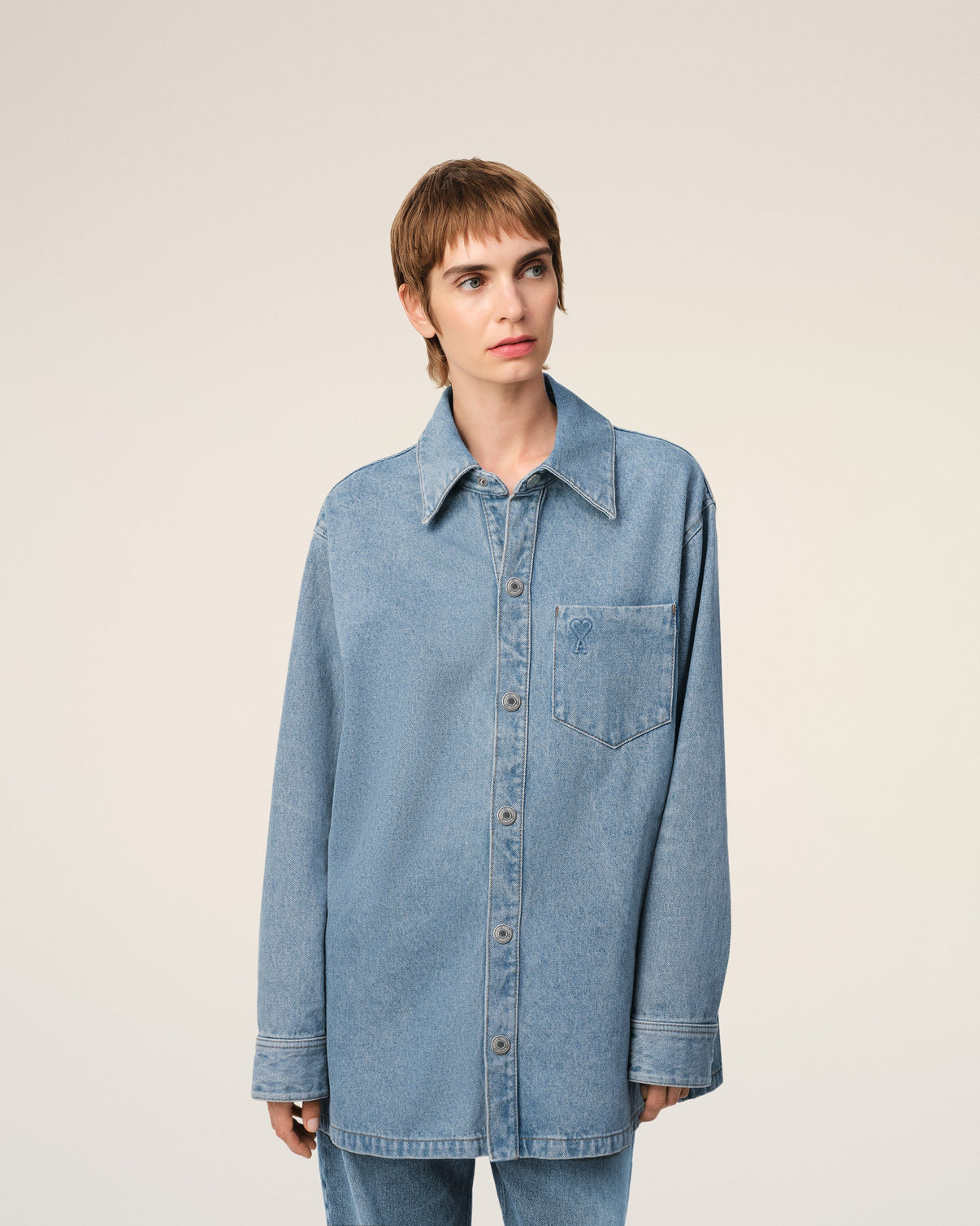 Blue Cotton Overshirt