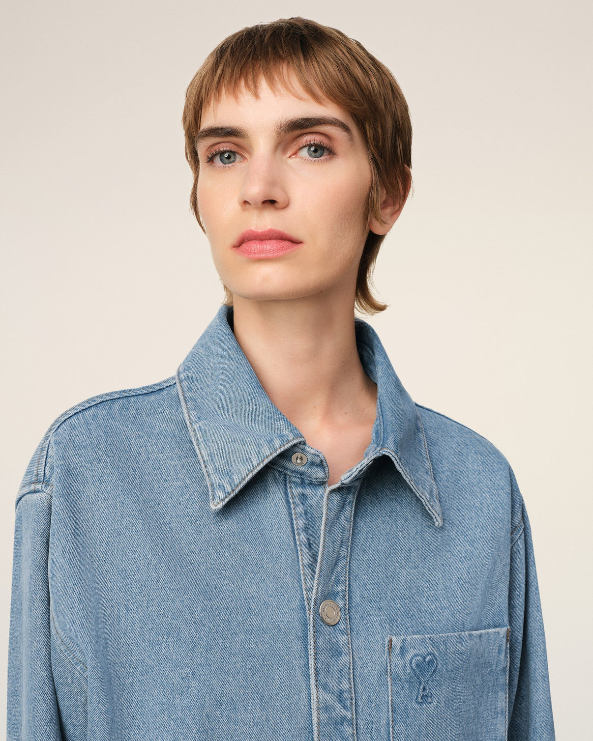 Blue Cotton Overshirt