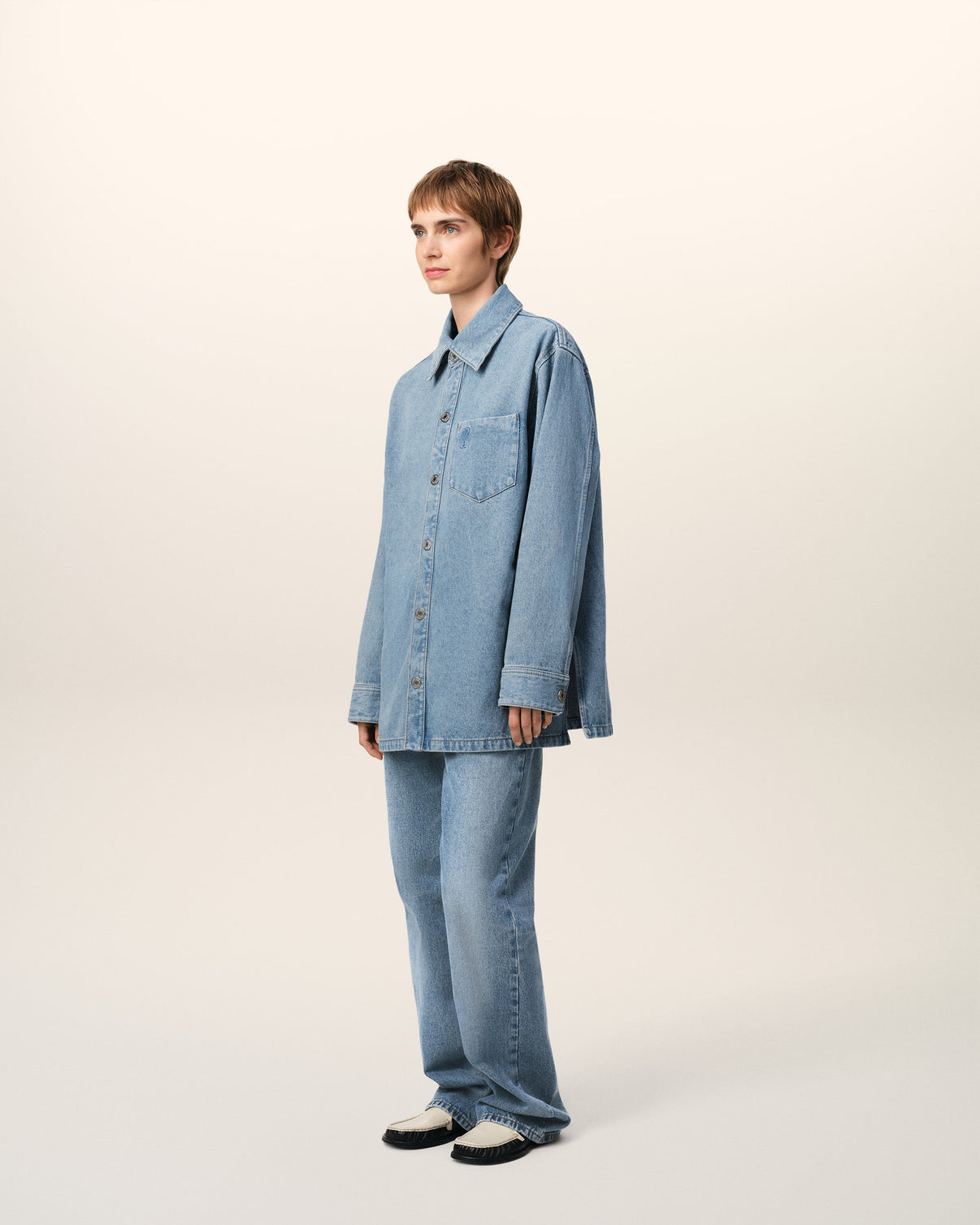 Blue Cotton Overshirt