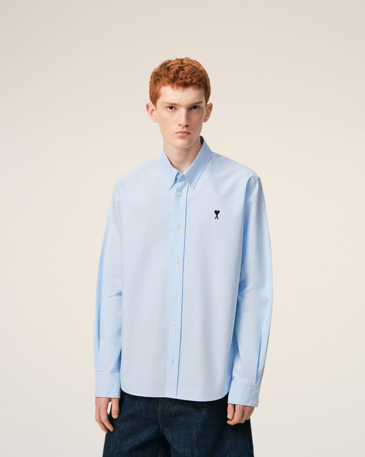 Blue Cotton Oxford Shirt