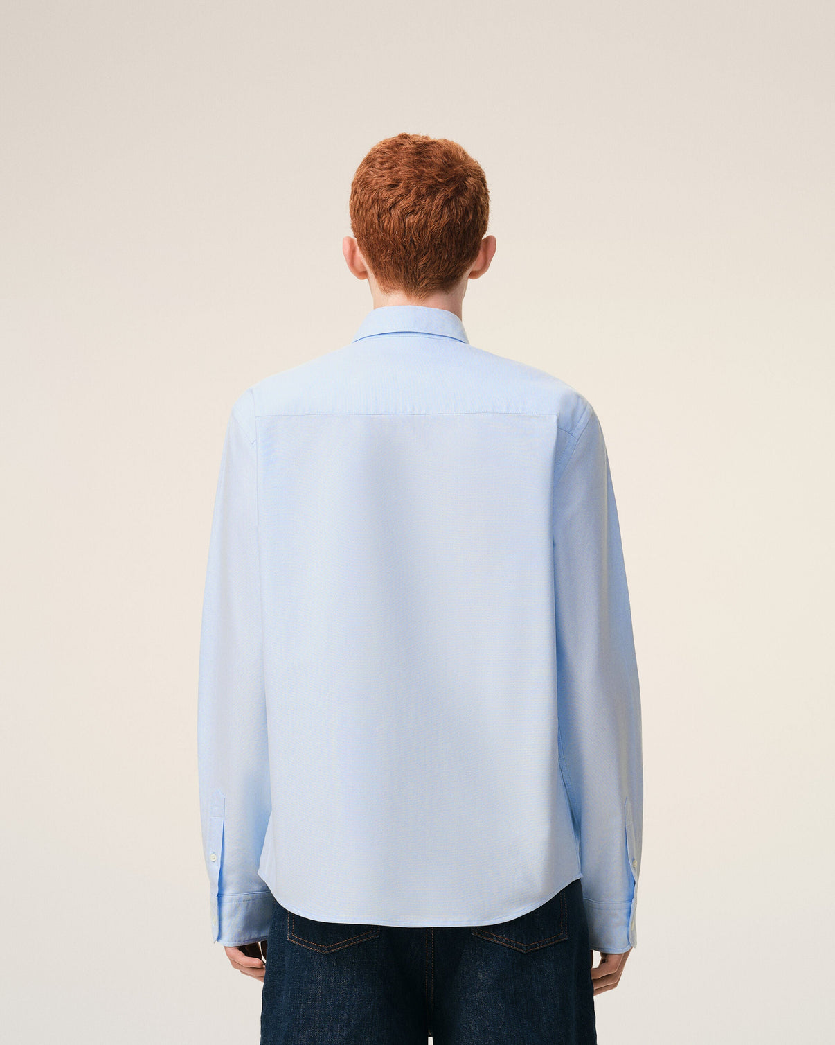 Blue Cotton Oxford Shirt
