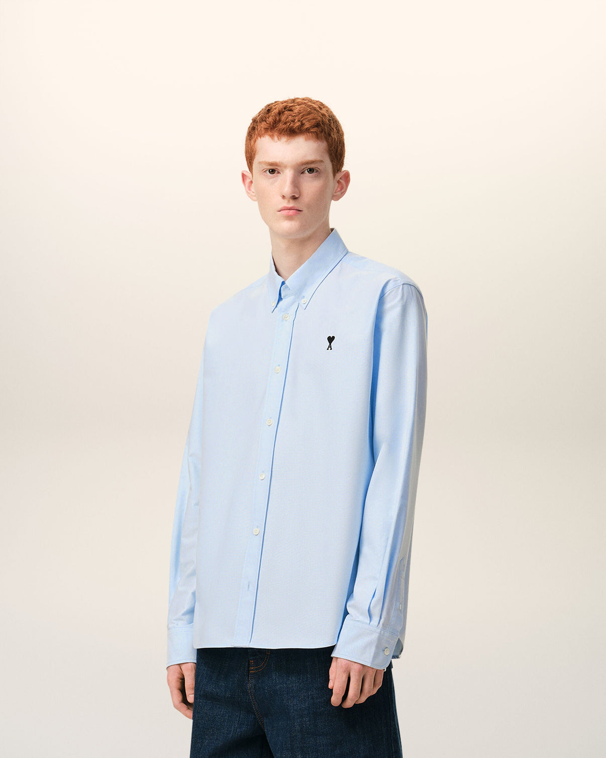 Blue Cotton Oxford Shirt