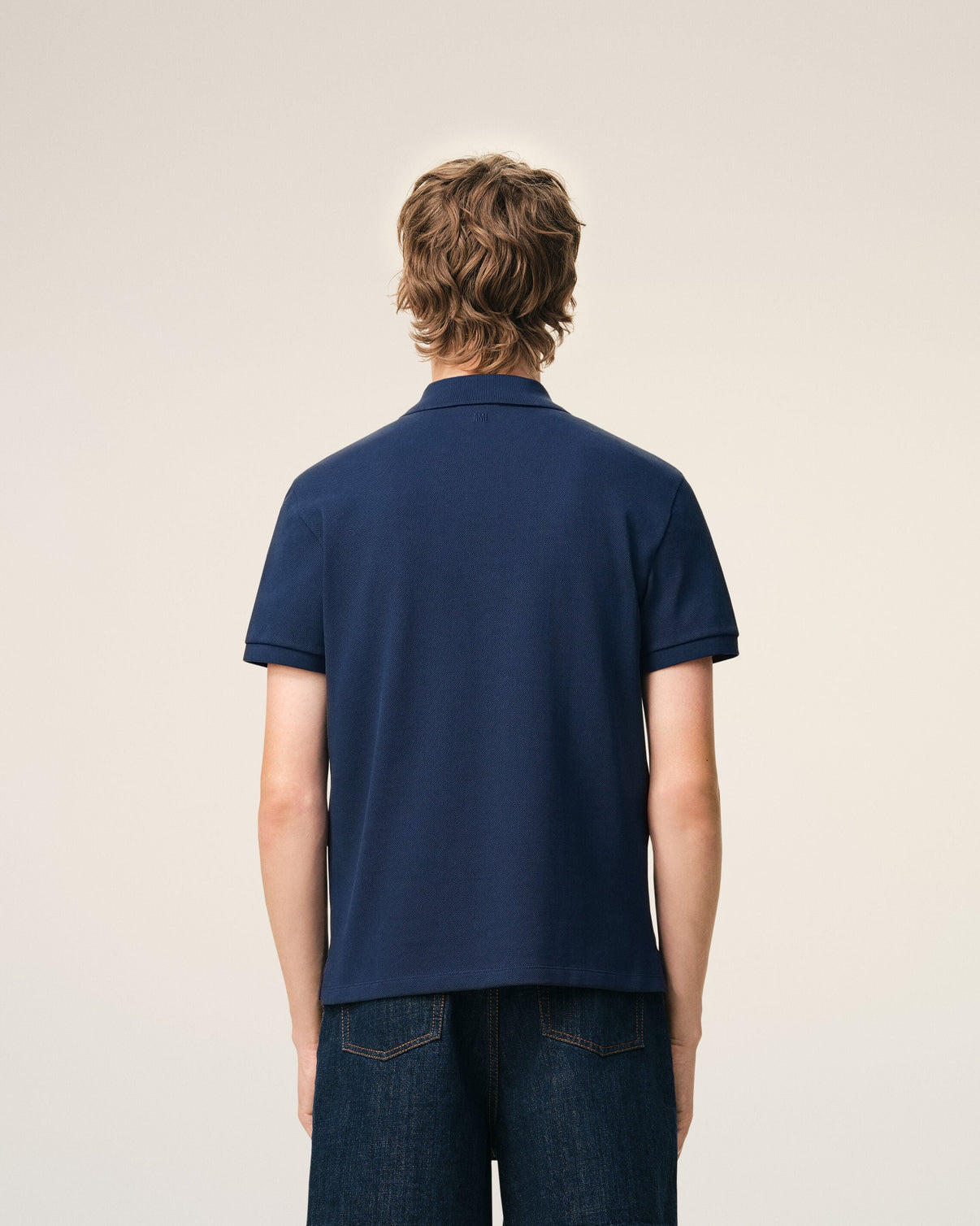 Blue Cotton Short Sleeves Polo Shirt