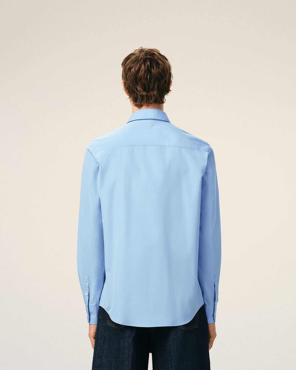 Blue Cotton Tailor Embroidered Shirt
