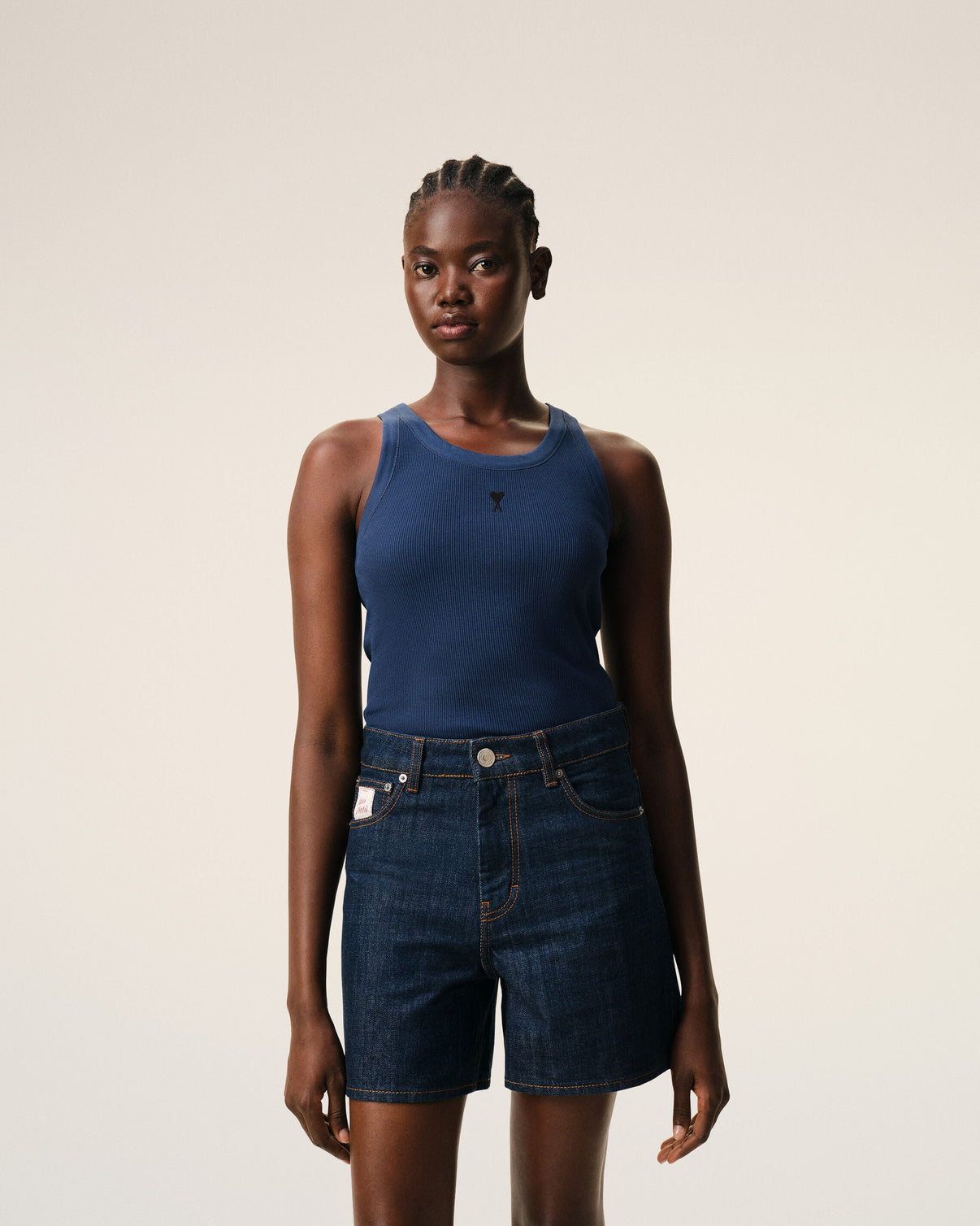 Blue Cotton Tanktop