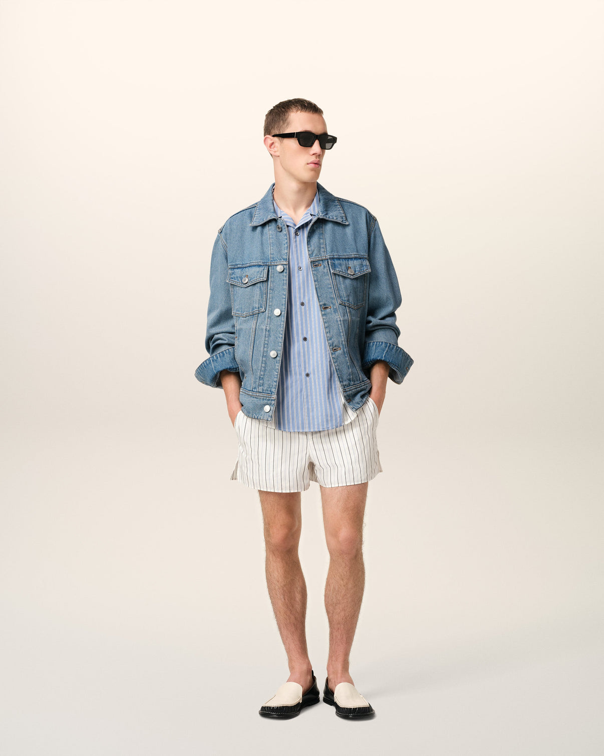 Blue Cotton Trucker Jacket