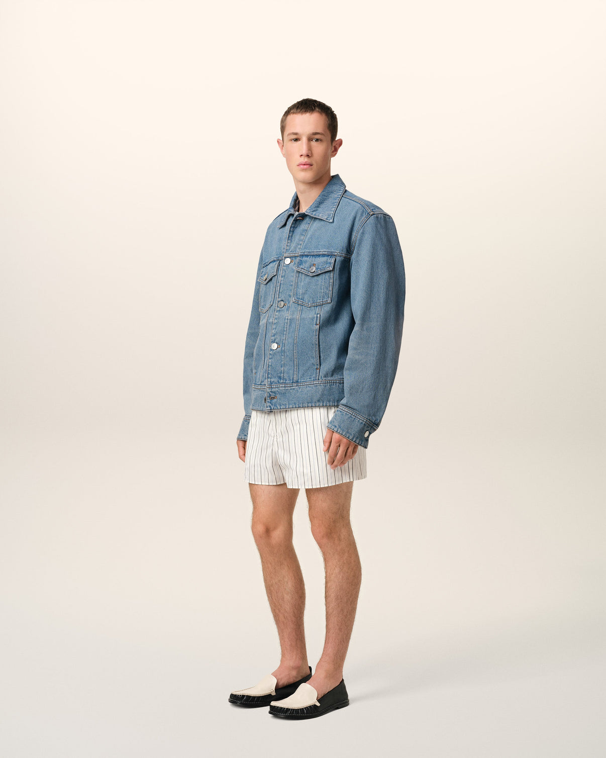 Blue Cotton Trucker Jacket
