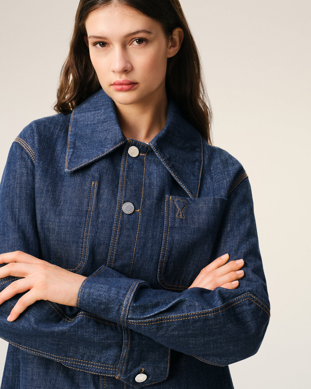 Blue Cotton Worker Overshirt