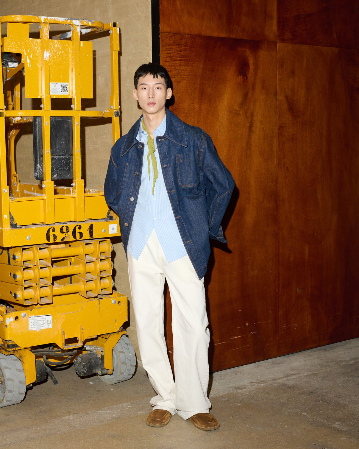 Blue Cotton Worker Overshirt
