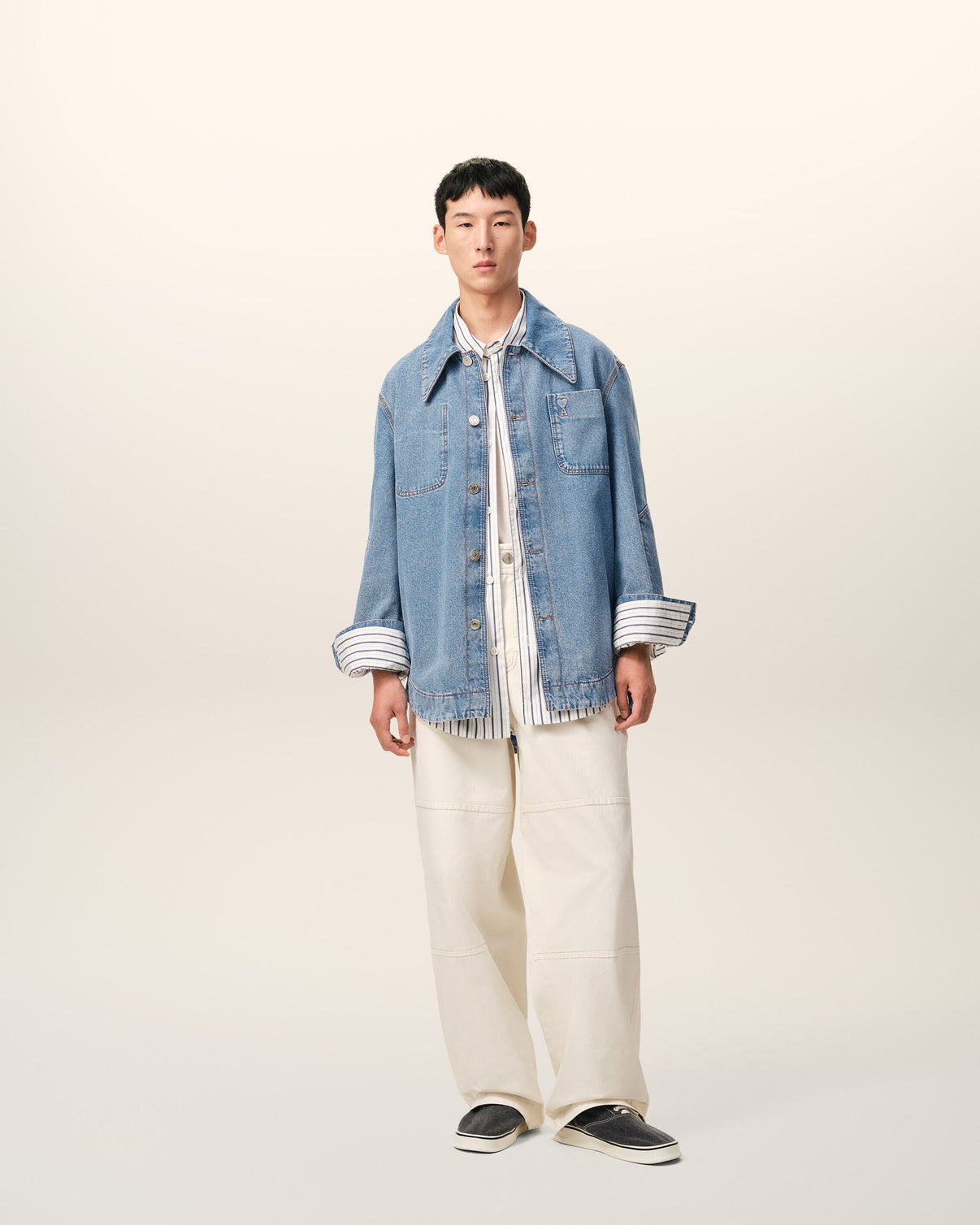 Blue Cotton Worker Overshirt