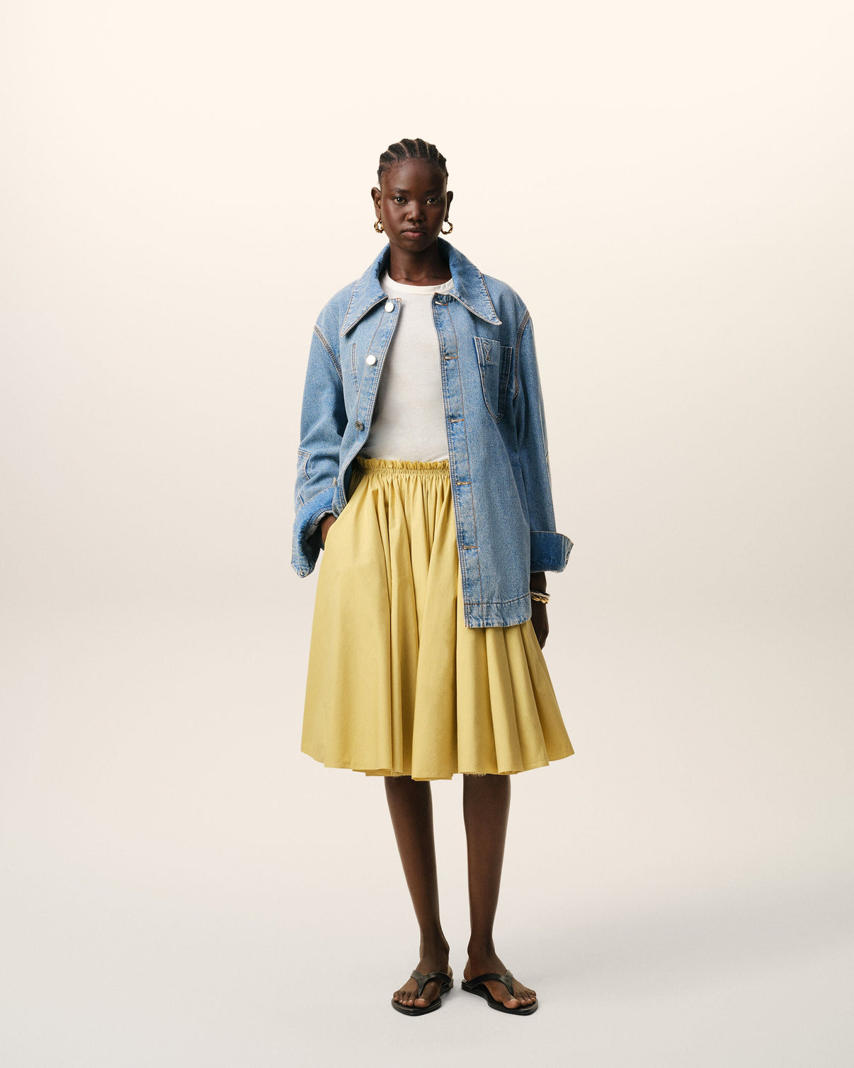 Blue Cotton Worker Overshirt
